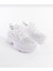 Bağcıklı Taş Desenli Kadın Spor Ayakkabı-Beyaz 1