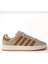 Kadın Unisex Klasik Bağcıklı Ortopedik Spor Sneaker Ayakkabı-Bej 4