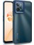Realme C31 Uyumlu Kılıf Sert Silikon Renkli Şerit Tasarımlı Parlak Flora Kapak, Mavi 1