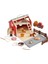 Baby Early Education Puzzle Wooden Toys Stacking Rocket Boys And Girls House Castle Building Game (Yurt Dışından) 1