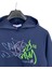 Erkek Çocuk Kapüşonlu Yazı Nakışlı Lacivert Sweatshirt 2