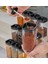 Pratik Baharat Seti, Kaşıklı Kristal Şeffaf Baharat Takımı 250 ml Hacim 6 Adet 3