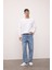 Oversize Geniş Kalıp Bisiklet Yaka Kalın Kumaş Basic Düz Sweatshirt T5139AZ24AU 8