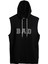 Bad Net Sleeveless Siyah Hoodie Sweatshirt 4