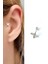 Zirkon Taş Detaylı Yıldız Figürlü 925AYAR Gümüş Tragus Helix Kikirdak Piercing 1