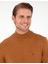 Erkek Kahverengi Slim Fit Yarım Balıkçı Yaka Basic Triko Kazak 50296614-VR163 2