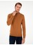 Erkek Kahverengi Slim Fit Yarım Balıkçı Yaka Basic Triko Kazak 50296614-VR163 3