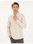 Erkek Bej Slim Fit Uzun Kollu Gömlek 50297998-VR011 3