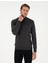 Erkek Antrasit Melanj Slim Fit Yarım Balıkçı Yaka Triko Kazak 50300460-VR081 1