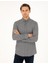 Erkek Gri Slim Fit Uzun Kollu Gömlek 50293756-VR024 1