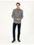 Erkek Gri Slim Fit Uzun Kollu Gömlek 50293756-VR024 4