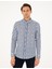 Erkek Lacivert Slim Fit Uzun Kollu Gömlek 50292143-VR033 3