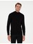 Erkek Siyah Slim Fit Yarım Balıkçı Yaka Triko Kazak 50300460-VR046 1