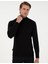 Erkek Siyah Slim Fit Yarım Balıkçı Yaka Triko Kazak 50300460-VR046 3