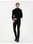 Erkek Siyah Slim Fit Yarım Balıkçı Yaka Triko Kazak 50300460-VR046 4
