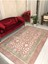 Carpet Cover Pembe Çini Model Ipek Kadife Lastikli Halı Örtüsü 3