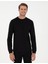 Pierre Cardin Erkek Siyah Regular Fit Bisiklet Yaka Basic Sweatshirt 50298968-VR046 1