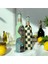 Kadın Desenli ve Kareli 750 ml Zeytinyağı Sıvıyağ Şişesi Yağdanlık Yağlık Sirkelik Sosluk 2'li Set 4