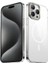 Apple iPhone 15 Pro Max Uyumlu Kılıf Wireless Şarj Özellikli Şeffaf G-Glass Kapak, Titanyum 1