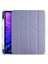 Apple iPad Air 11 2024 Uyumlu Tablet Kılıfı Tri Folding Kalem Bölmeli Standlı Katlanabilir Kılıf, Lila 1