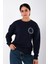 Happy Days Relaxed Fit Sweatshirt Kadın - Lacivert 4