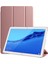 Huawei T5 10 Inç Uyumlu Tablet Kılıfı Smart Cover Standlı Akıllı Kılıf, Gold 1