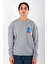 Thank You Relaxed Fit Sweatshirt Kadın - Gri 3