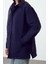 Kadın Moda Şık Bol Gömlek Yaka Midi Düz Astarlı Oversize Kapitone Şişme Mont 3