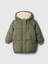 Kız Bebek Haki Geri Dönüştürülmüş Heavyweight Sherpa Primaloft® Puffer Şişme Mont 1