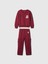 Kız Bebek Bordo Gap Logo Varsity Sweatshirt Set 1