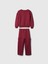 Kız Bebek Bordo Gap Logo Varsity Sweatshirt Set 2