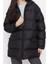 Kadın Moda Şık Regular Kapüşonlu Yaka Midi Düz Astarlı Oversize Kapüşonlu Su Itici Şişme Mont 4