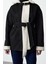Kadın Moda Şık Bol Ceket Yaka Midi Düz Astarsız Oversize Kuşaklı Peluş Detaylı Süet Mont 1