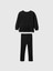 Kız Bebek Siyah Vintage Soft Tül Detaylı Sweatshirt Set 2