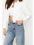 Kadın Moda Şık Bol Hakim Yaka Crop Düz Astarlı Oversize Crop Ince Bomber Mont 3