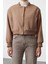 Kadın Moda Şık Bol Hakim Yaka Crop Düz Astarlı Oversize Crop Ince Bomber Mont 1