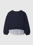 Kız Bebek Lacivert Gap Logo Brannan Bear Grafikli 2-In-1 Sweatshirt 3
