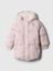 Kız Bebek Pembe Geri Dönüştürülmüş Heavyweight Sherpa PrimaLoft® Puffer Şişme Mont 1