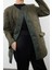 Kadın Moda Şık Regular Bisiklet Yaka Midi Renkli Astarlı Oversize Su Itici Kapitone Mont 3
