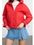 Kadın Moda Şık Oversize Dik Yaka Standart Düz Astarlı Oversize Su Itici Kapitone Şişme Mont 2
