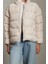 Kadın Moda Şık Oversize Dik Yaka Standart Düz Astarlı Dik Yaka Su Itici Kışlık Şişme Mont 3
