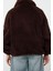 Tasarım Düz Astarlı Yaka Standart Oversize Dik Kadın Oversize Peluş Mont 5