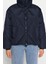 Kadın Moda Şık Oversize Dik Yaka Standart Düz Astarlı Oversize Su Itici Şişme Kapitone Mont 4