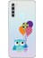 Xiaomi Redmi Note 8 Uyumlu Baykuş ve Balonlar Desenli Silikon Kılıf 1