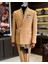 İtalyan Stil Slim Fit Ceket Pantalon Takım Elbise Camel T13232 1