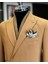 İtalyan Stil Slim Fit Ceket Pantalon Takım Elbise Camel T13232 3