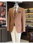Italyan Stil Slim Fit Sivri Yaka Erkek Ceket Camel T13210 1