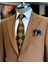 Italyan Stil Slim Fit Sivri Yaka Erkek Ceket Camel T13210 4