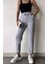 Kadın Kışlık Kalın Içi Polarlı Yüksek Bel Paçası Lastikli Basic Jogger Eşofman Altı 1