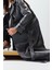 Kadın Moda Şık Oversize Ceket Yaka Uzun Düz Astarlı Oversize Geniş Kesim Kuşaklı Trençkot 3